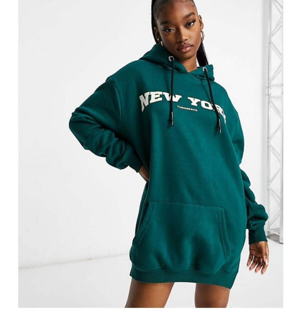 New COTTON blend oversized hoodie dress by PUBLIC DESIRE #A185J